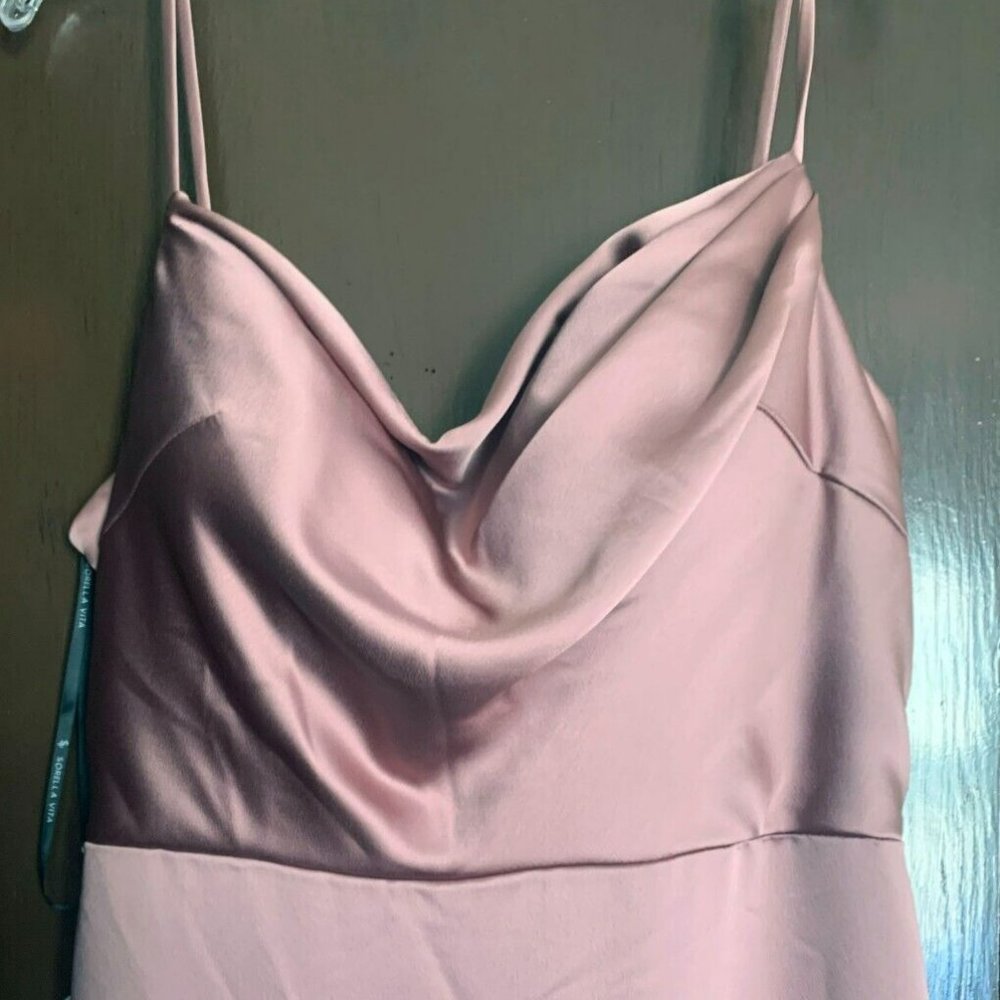 Sroella Vita Womens Cowl Neck Bridesmaids Dress Size 14